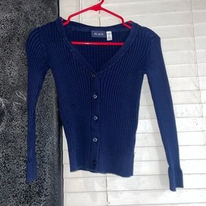 Blue jacket button up